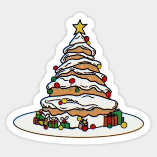 Festive Christmas Cake Sticker